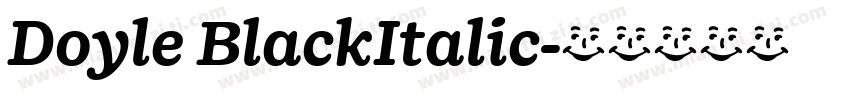 Doyle BlackItalic字体转换